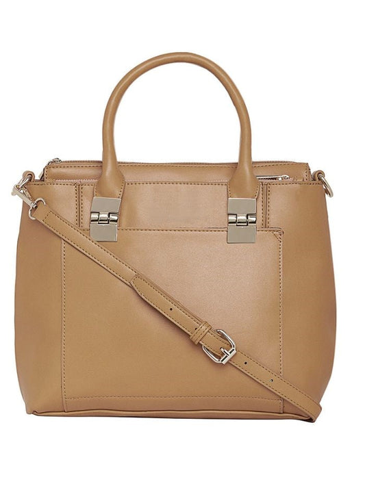 Elegant Beige Top Handle Handbag for Women