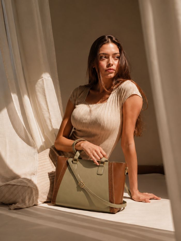 Premium Green Women Shoulder Bag with Adjustable Sling Strap