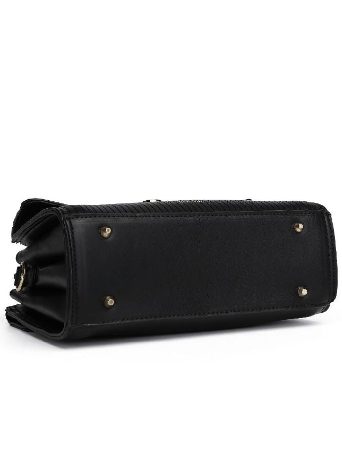 Premium Black Women Handbag with Adjustable Sling Strap