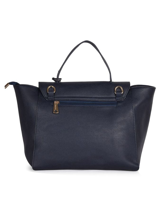 Luxury Structured Satchel Blue Bag For Women