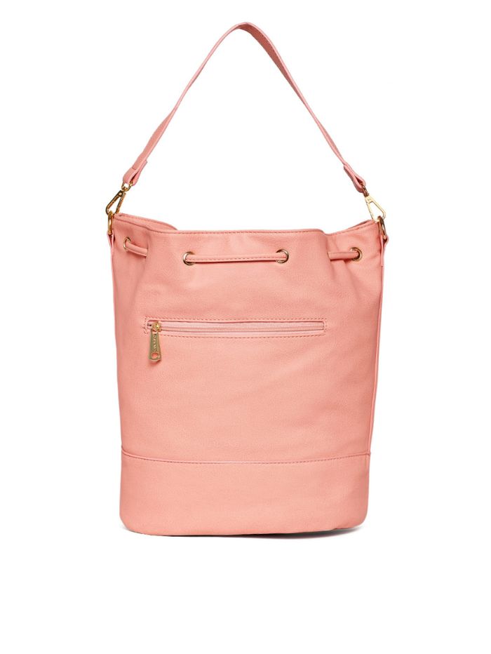Stylish Drawstring Bucket Pink Sling Bag for Women