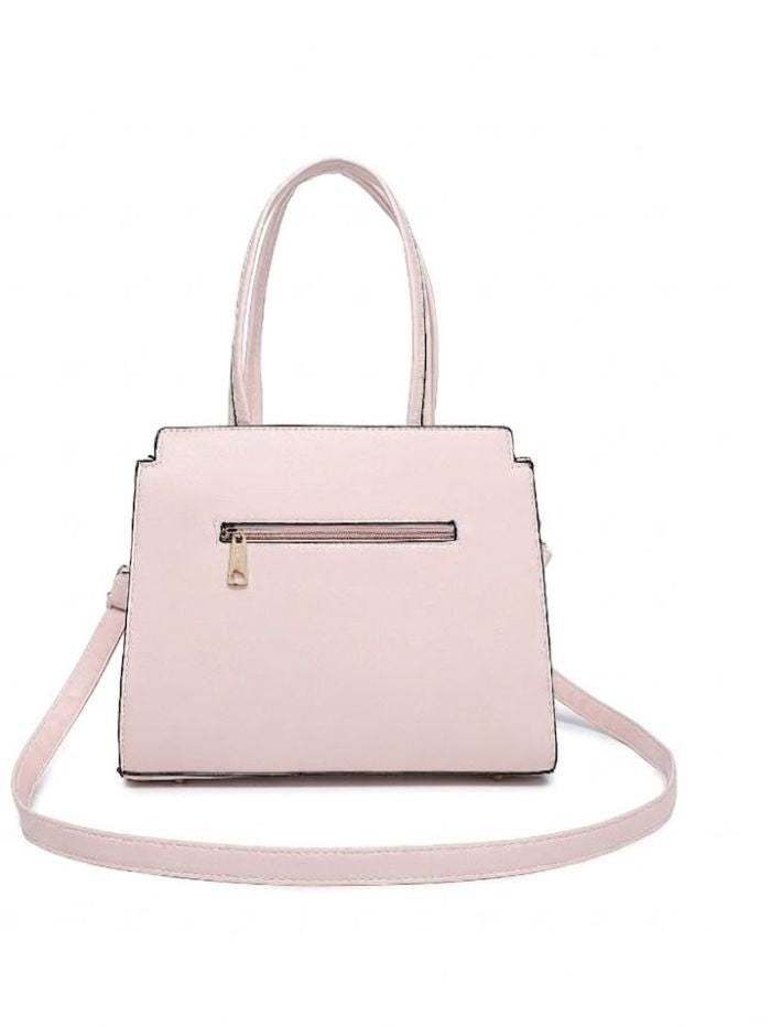Premium Pink Women Handbag with Adjustable Sling Strap