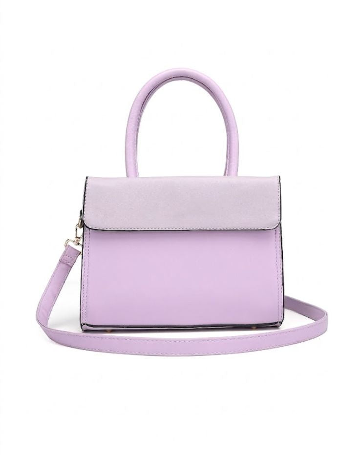 Premium Purple Women Handbag with Adjustable Sling Strap