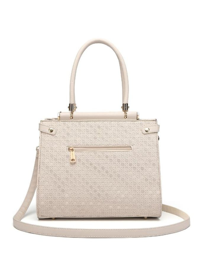 Premium Beige Women Handbag with Adjustable Sling Strap