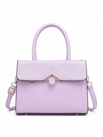 Premium Purple Women Handbag with Adjustable Sling Strap