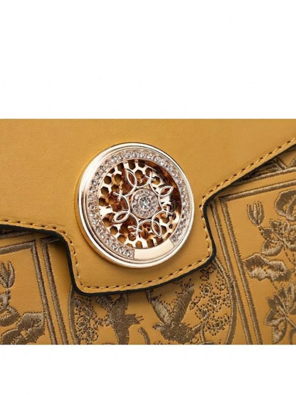 Premium Mustard Women Handbag with Adjustable Sling Strap