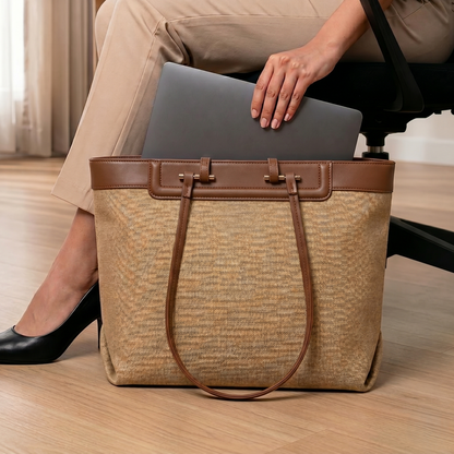 CLASSIC HAZEL Khaki TOTE BAG